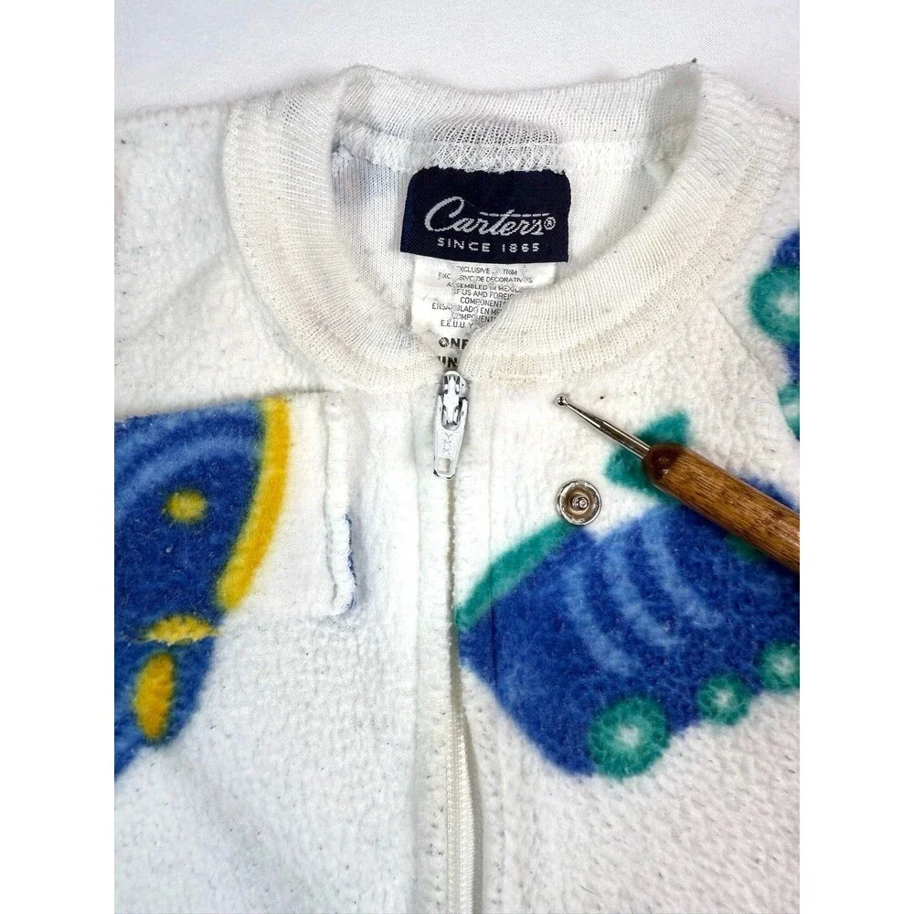 VINTAGE CARTERS Baby Boy Fleece‎ Cars Airplane Train Sleep Sack One Size Classic
